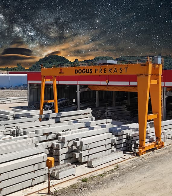 Doğuş Prekast üretim tesisi havadan görünüm