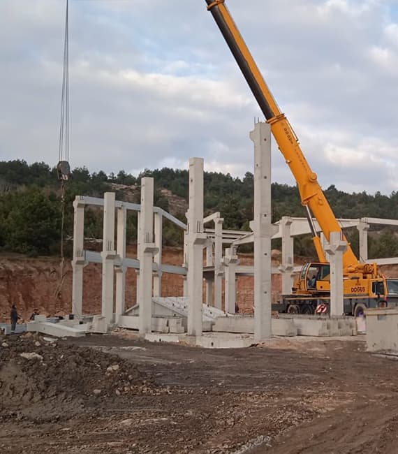 Prekast yapı montajı